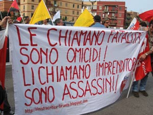 5° anniversario della strage Thyssen Krupp di Torino