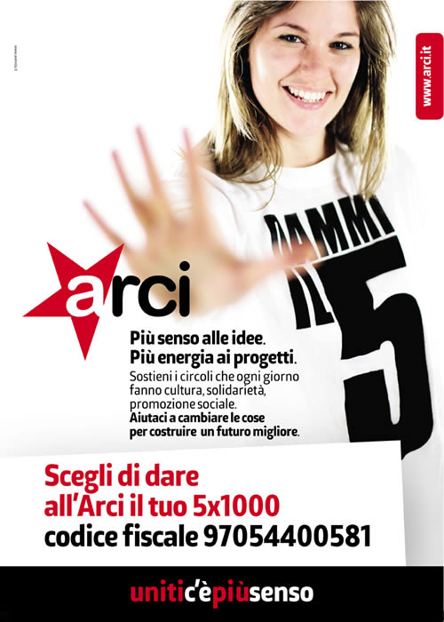 Al via la Campagna per il 5×1000 all’Arci: codice fiscale 97054400581, questo il numero giusto!