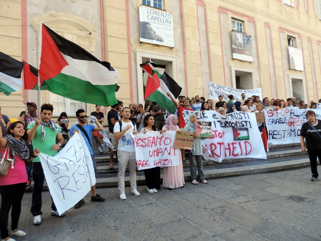 16 luglio 2014, Piazza De Ferrari: Genova per la Palestina