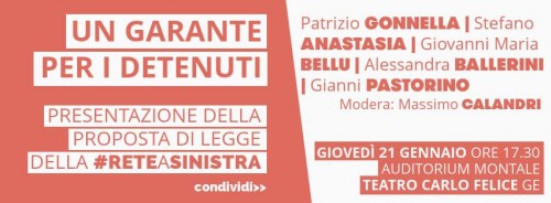 Un Garante per i detenuti/presentazione proposta di Legge