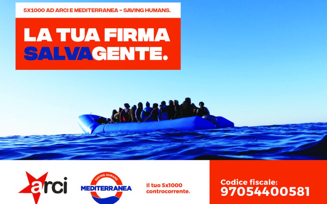 SOSTIENI MEDITERRANEA, DONA IL TUO 5XMILLE ALL’ARCI.