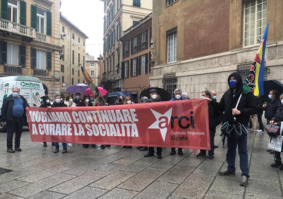 Vogliamo continuare a curare la socialità. Presidi dell’Arci sotto tutte le Prefetture della Liguria