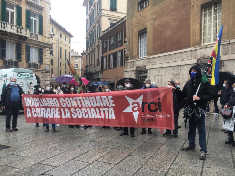 Vogliamo continuare a curare la socialità. Presidi dell’Arci sotto tutte le Prefetture della Liguria