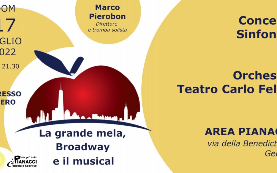 Domenica 17 luglio l’Orchestra del Carlo Felice in concerto al Cep, al Pianacci!