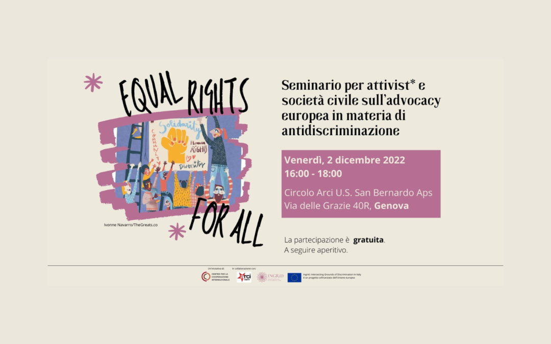 INGiD: “Equal rights for all” – Seminario gratuito sull’antidiscriminazione