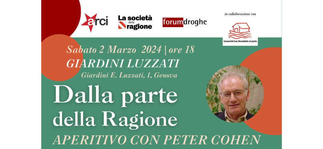 Dalla parte della Ragione: aperitivo con Peter Cohen- Sabato 2 marzo ore 18:00